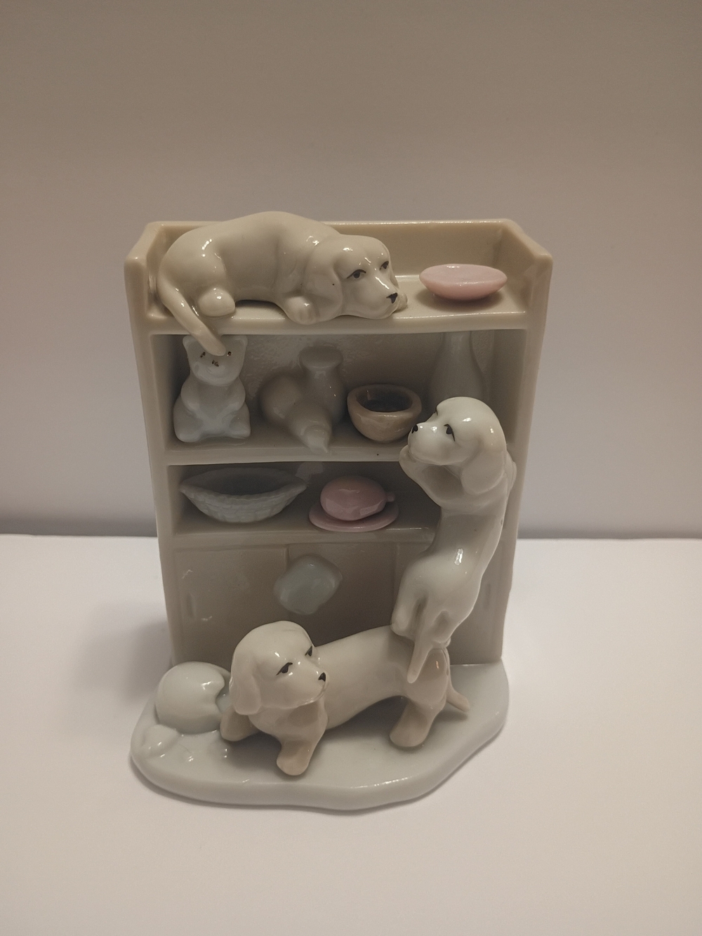 Vintage Puppy Shelf Figurine Simson Home Buddies Too Many Cookies